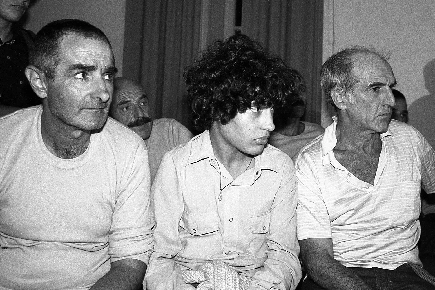 José Mujica, Adolfo Wassen Jr., and Mauricio Rosencof are lined up in 1985.