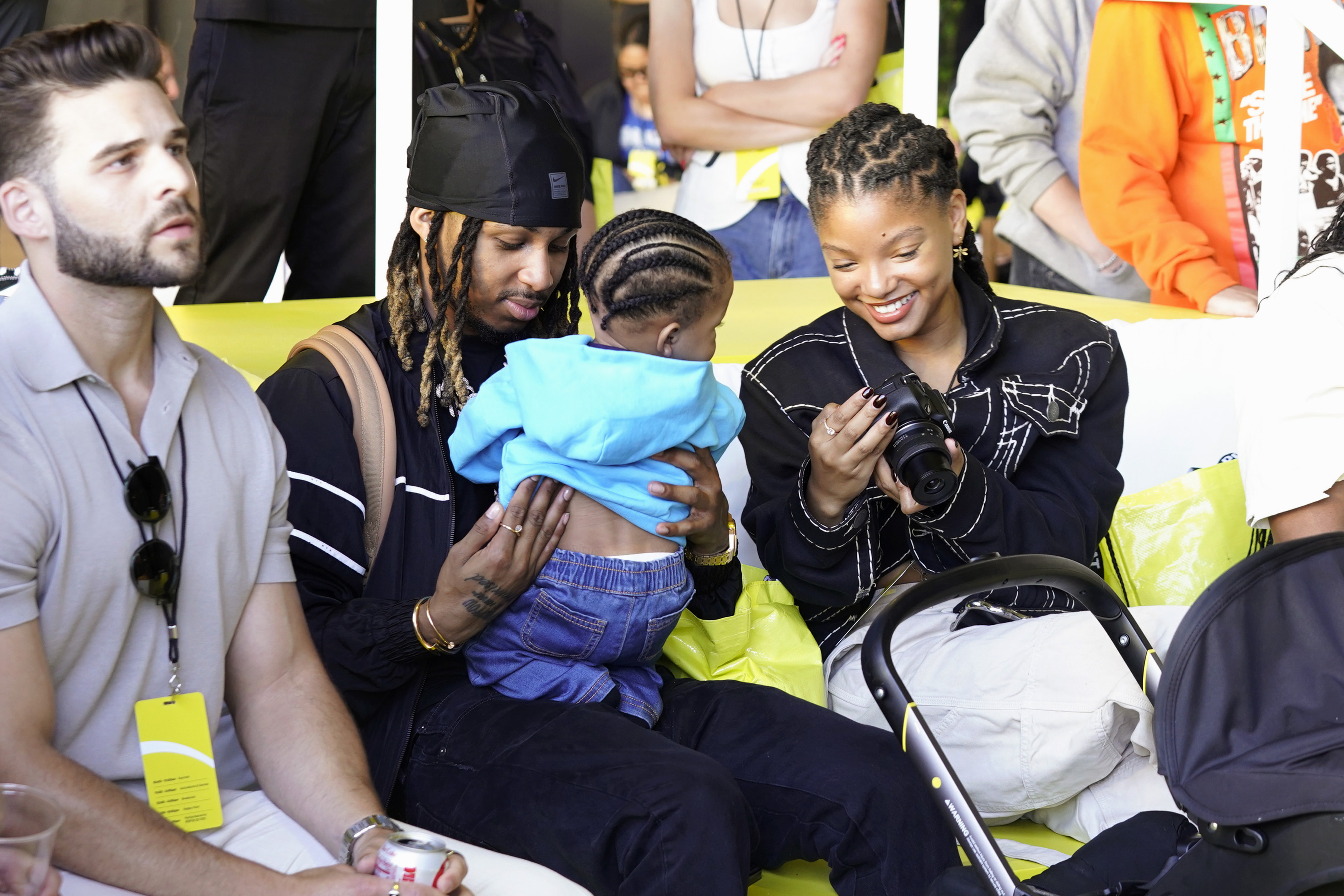 Halle Bailey, DDG, and son Halo spending time together. 