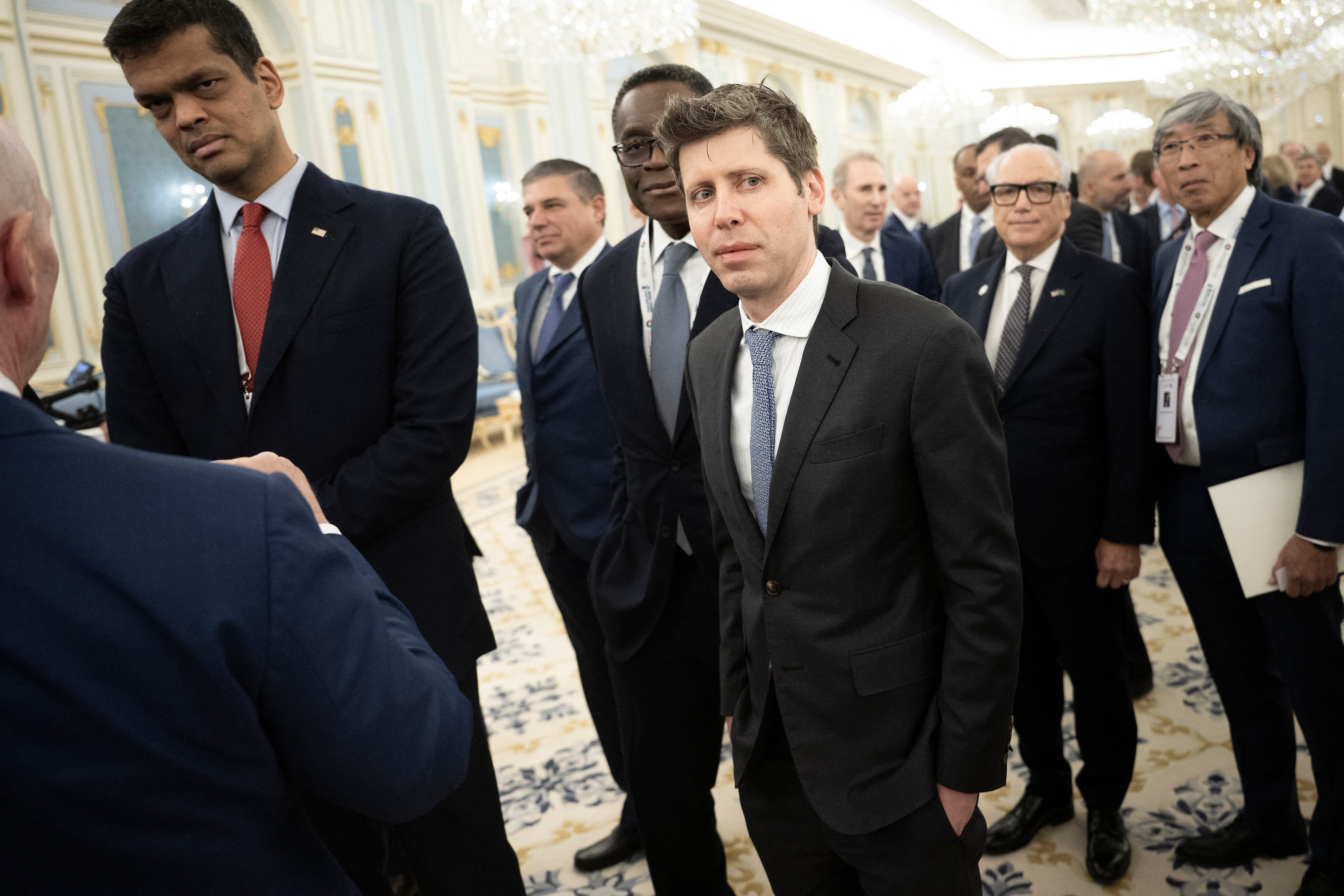 image of Sam Altman standing in line in Royal Court