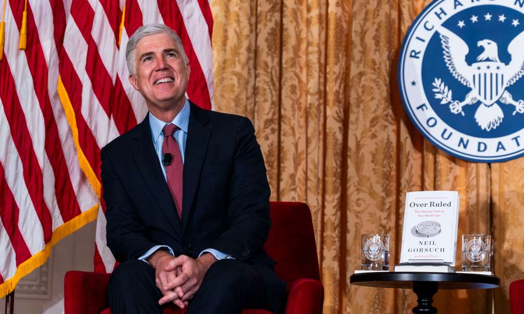 Supreme Court Justice Neil Gorsuch speaks at the Nixon Presidential Library & Museum in Yorba Linda, CA on Friday, August 9, 2024.
