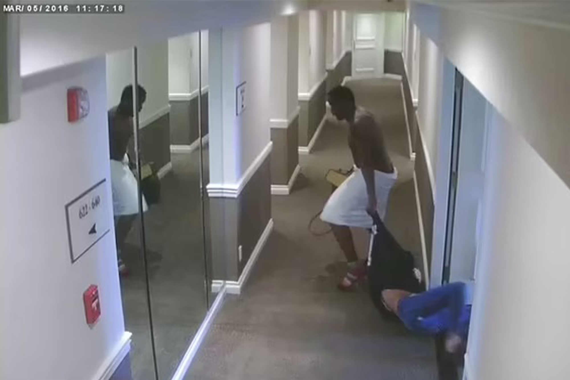 Sean Combs dragging Cassie in a hotel in 2016