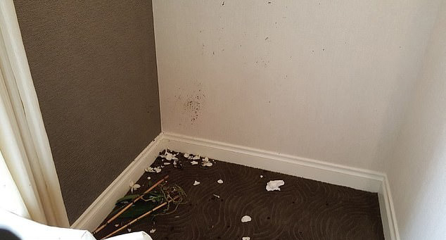 Damage in the hotel after Sean Combs attacked Cassie