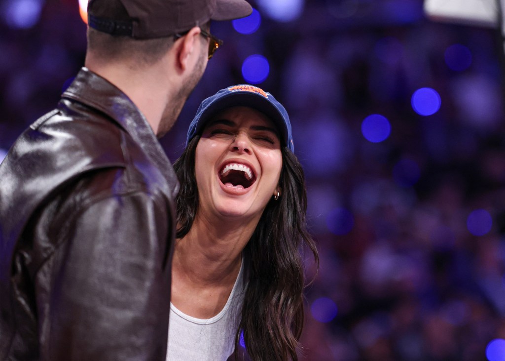  Kendall Jenner at the New York Knicks game Monday. 