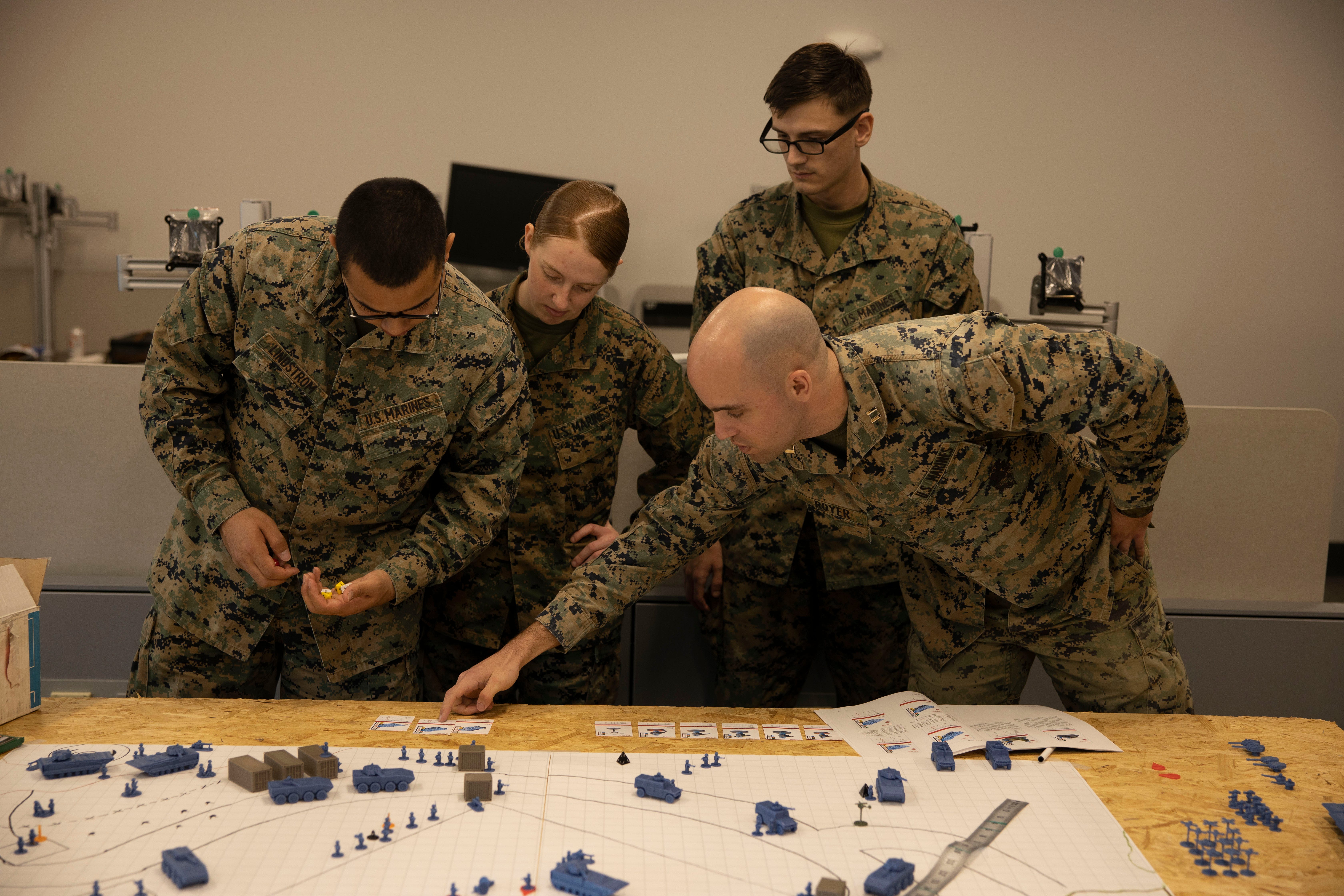 U.S. Marines with II Marine Expeditionary Forceparticipate in the wargame "Down Range" at Marine Corps Base Camp Lejeune, North Carolina, March 6, 2025.