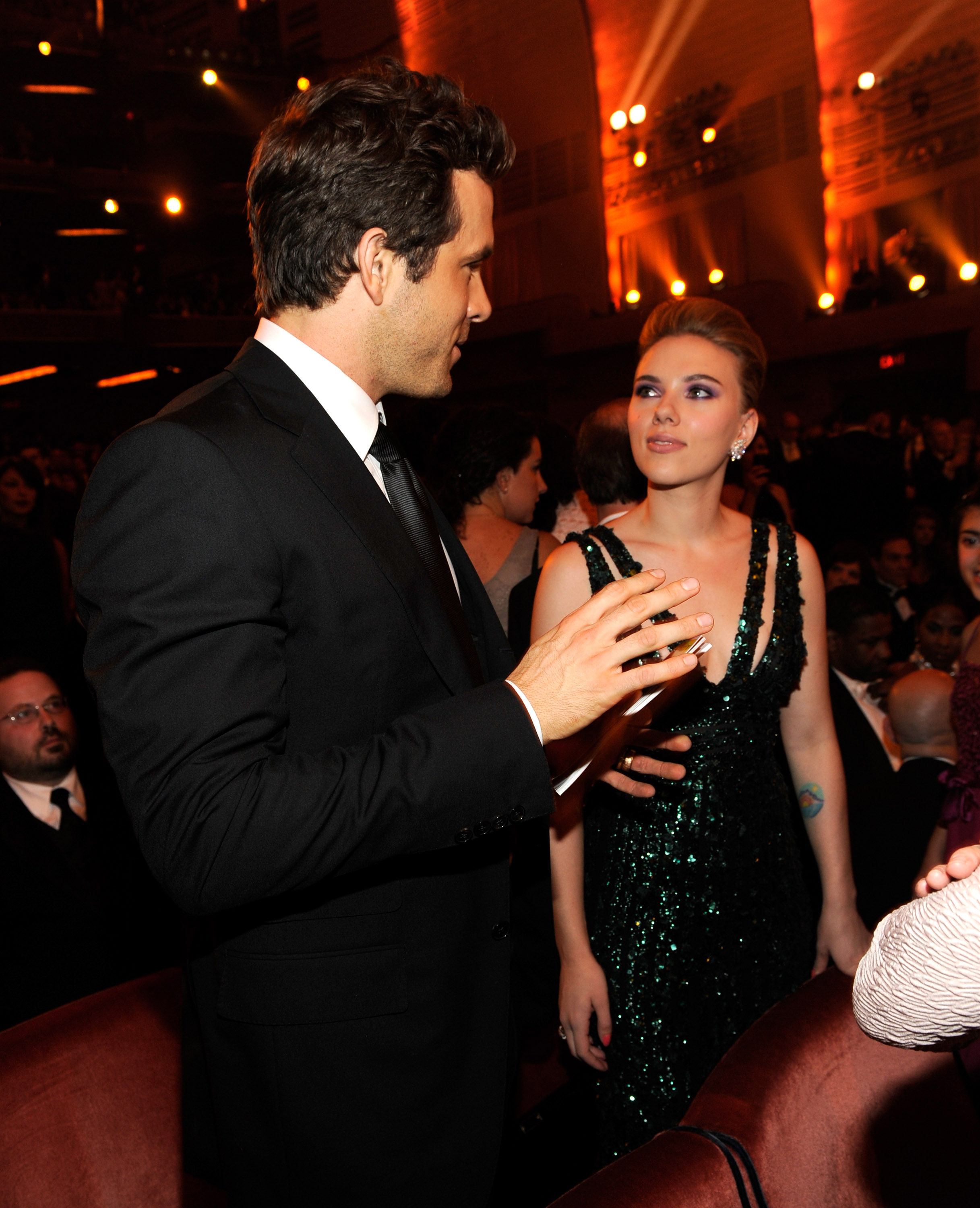 Ryan Reynolds and Scarlett Johansson at the 2010 Tony Awards