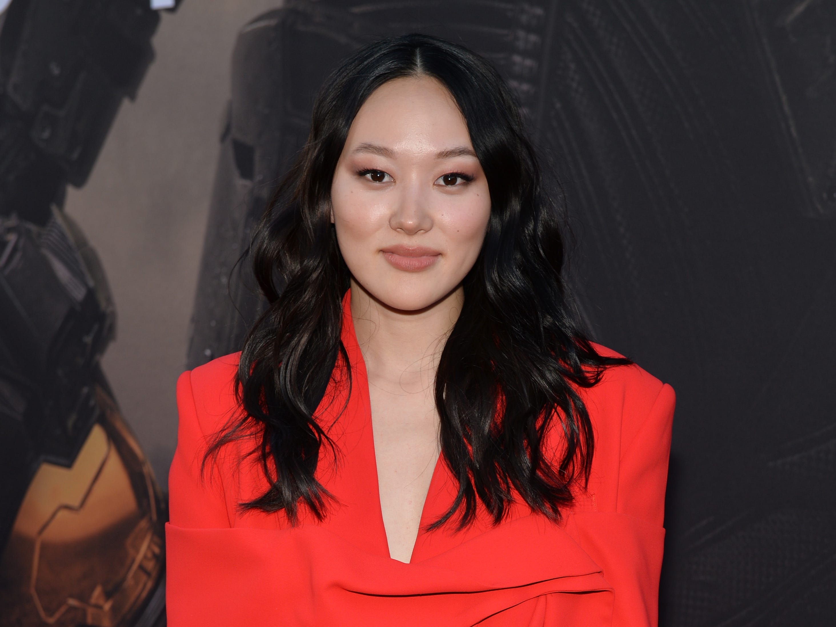 Yerin Ha at the "Halo" premiere on March 23, 2022 in Los Angeles.