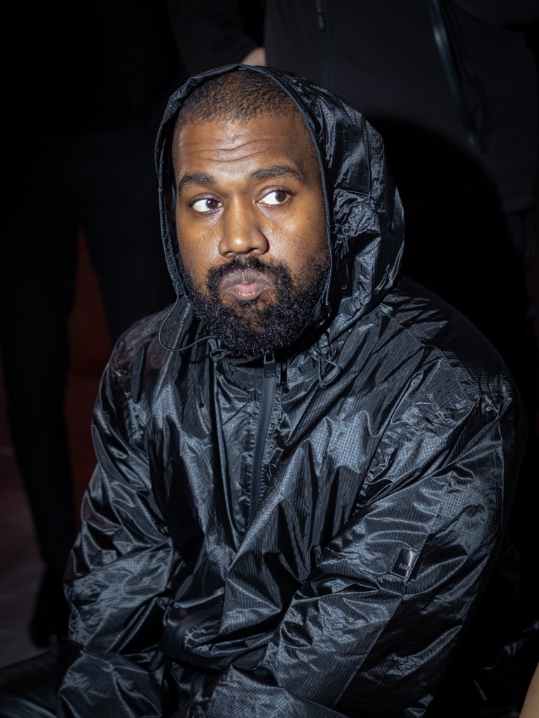 Kanye West attends the Marni fashion show during the Milan Fashion Week Womenswear Fall/Winter 2024.