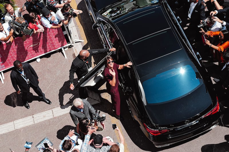 Tom Cruise arrives during a photocall for "Mission: Impossible - The Final Reckoning" at the 78th Cannes Film Festival in Cannes, France, May 14, 2025.