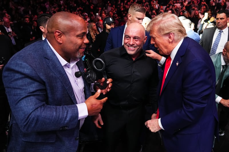 Joe Rogan and Donald Trump.