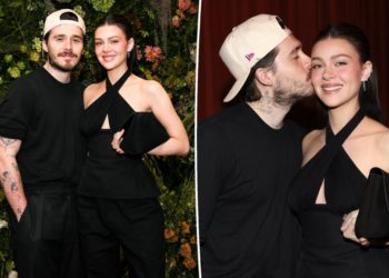 Brooklyn Beckham, Nicola Peltz ‘cute together’ at star-studded Airbnb party amid family drama