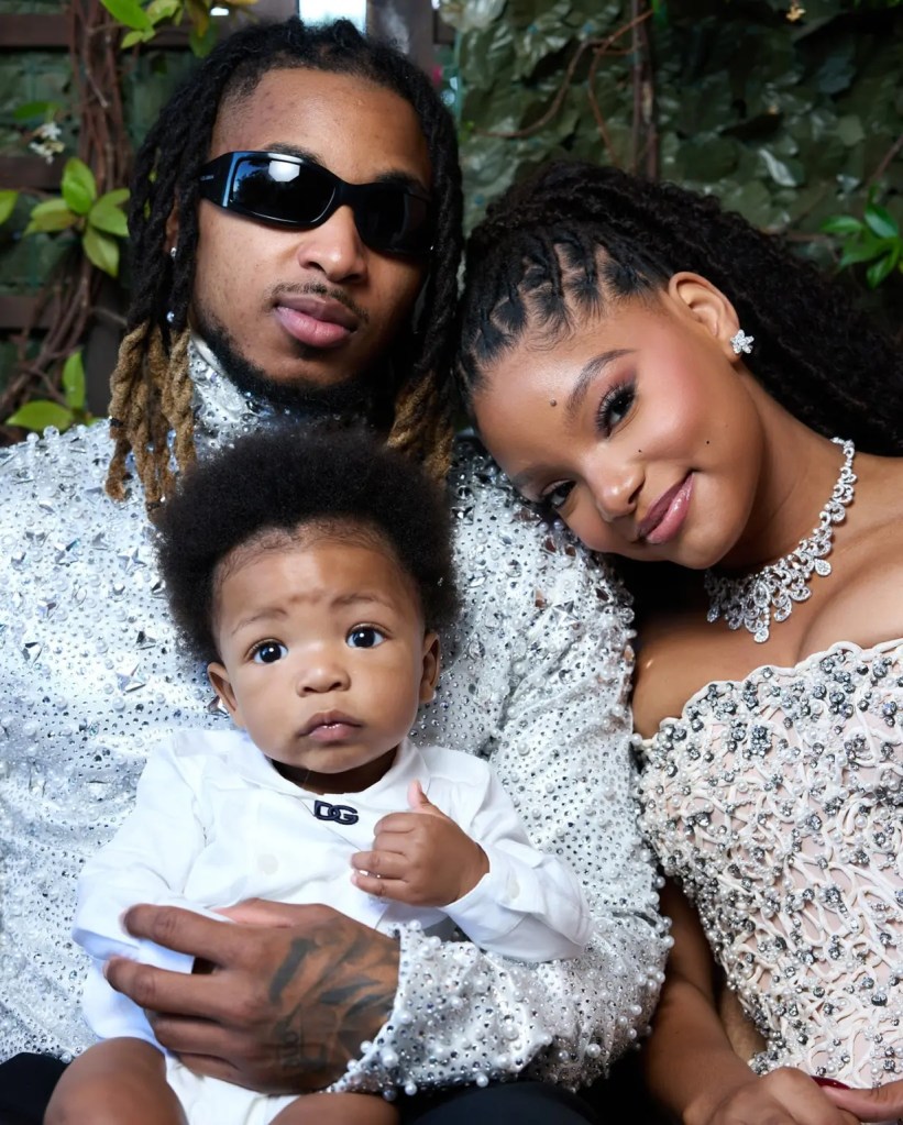 Halle Bailey DDG and their son Halo
