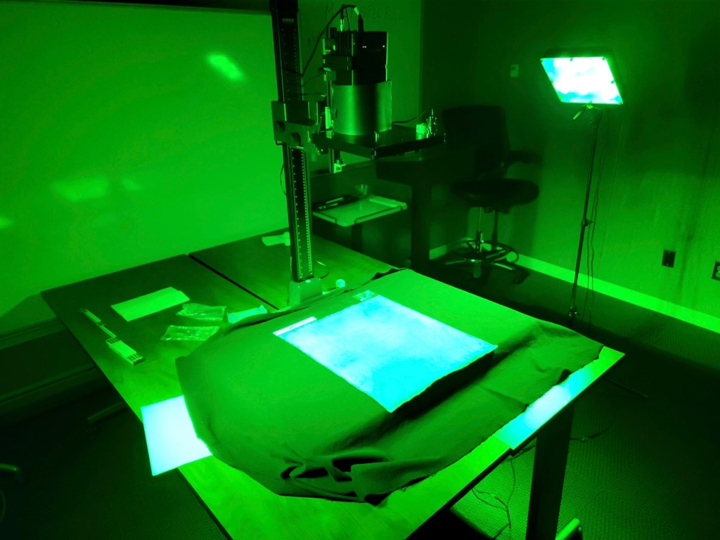 Toth Associates shows researchers using imaging technology on a copy of the Magna Carta from 1300 to reveal details that are not visible to the human eye on March 19, 2024
