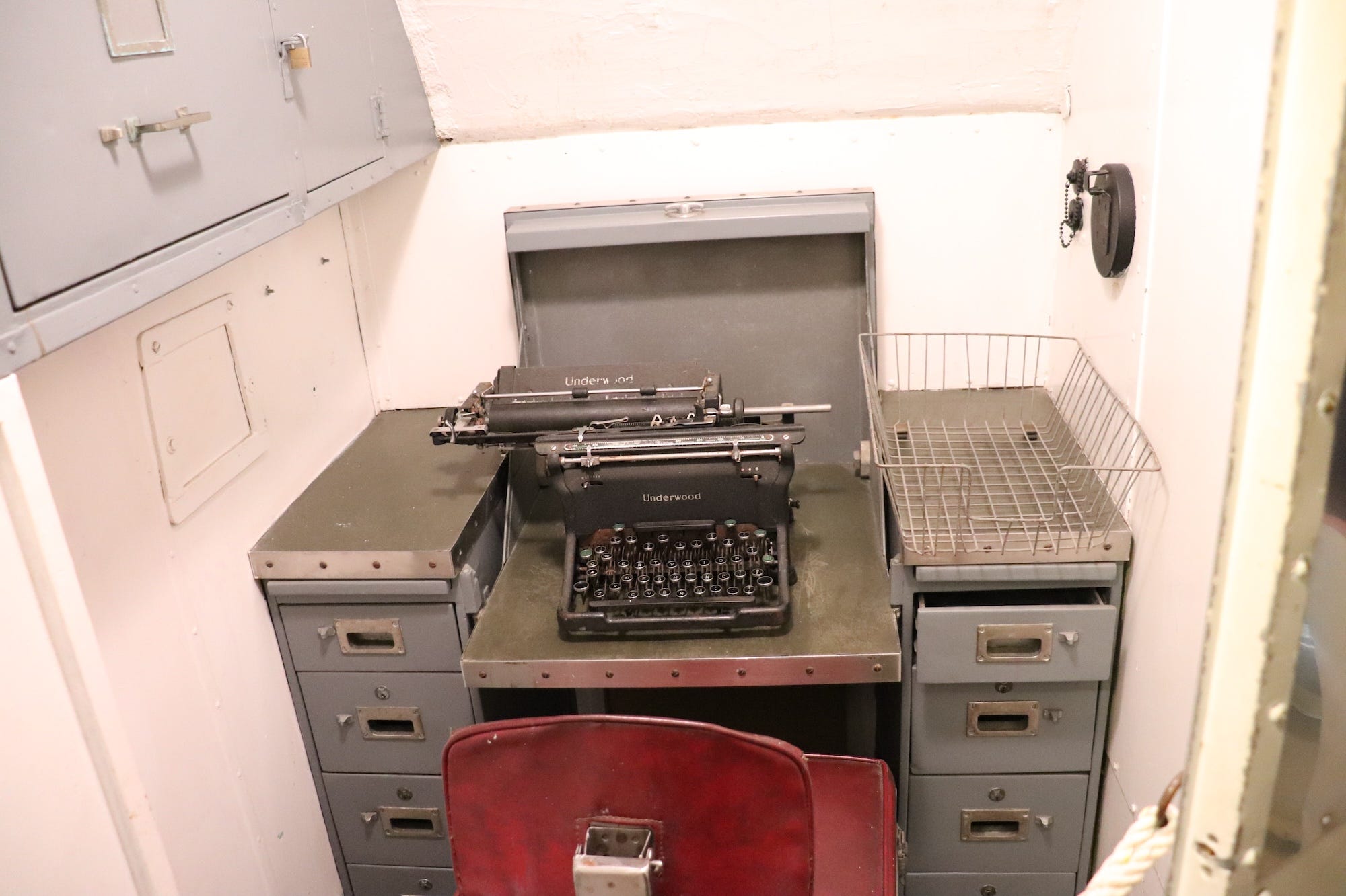 The yeoman's shack on the USS Silversides.