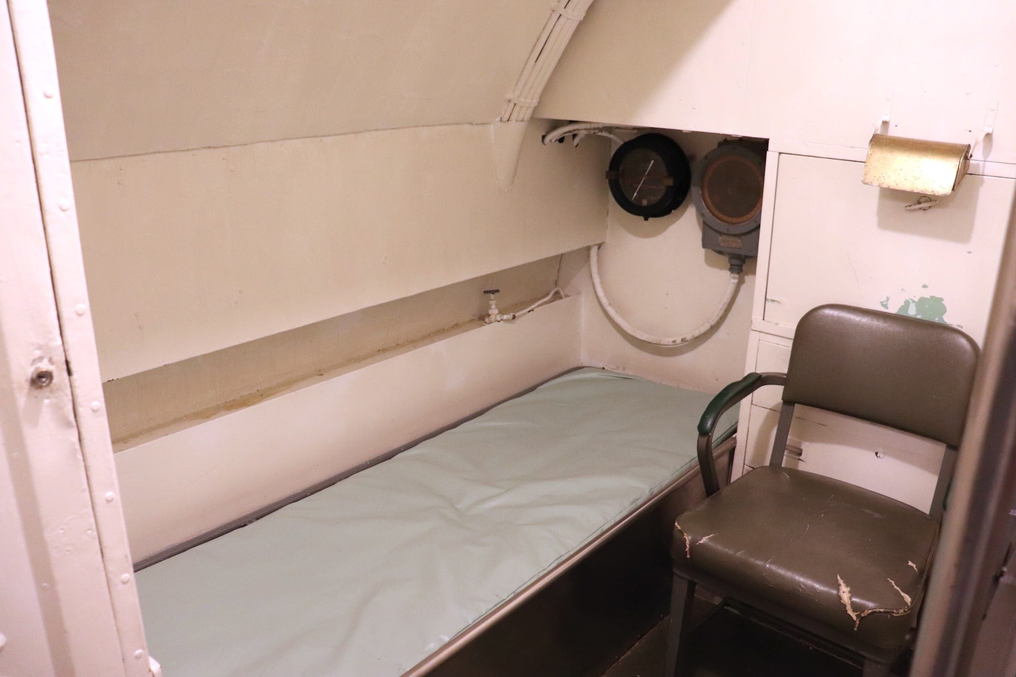 The commanding officer's stateroom on the USS Silversides.