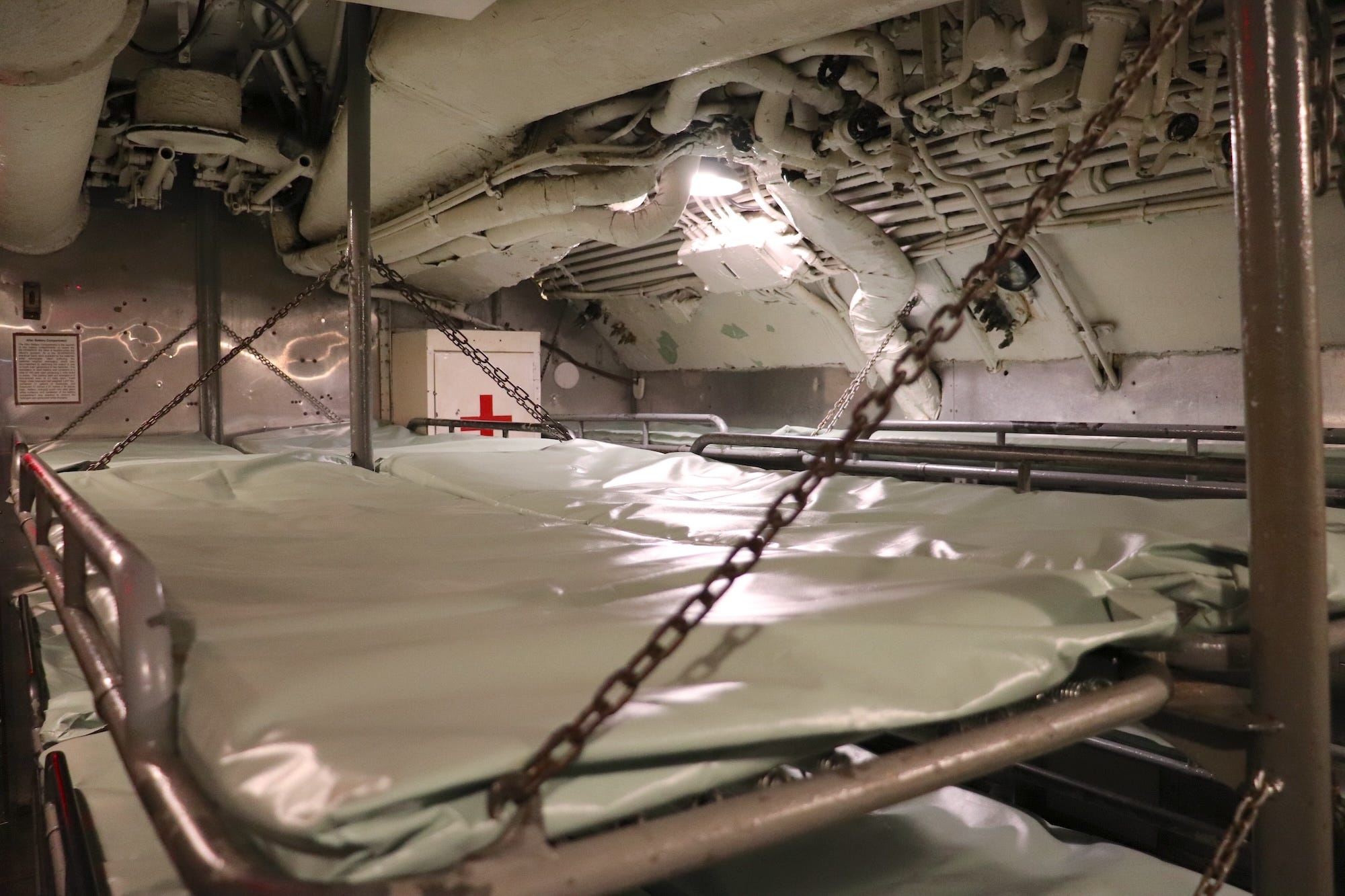 The crew's quarters on the USS Silversides.