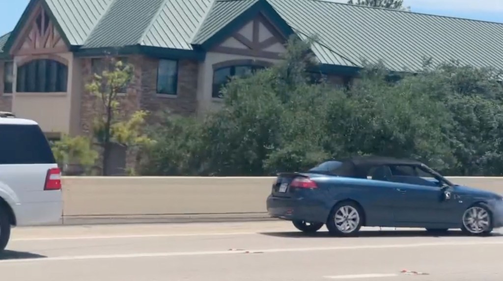 Car seen on the highway
