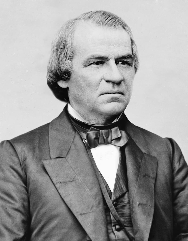An 1870 portrait of President Andrew Johnson.
