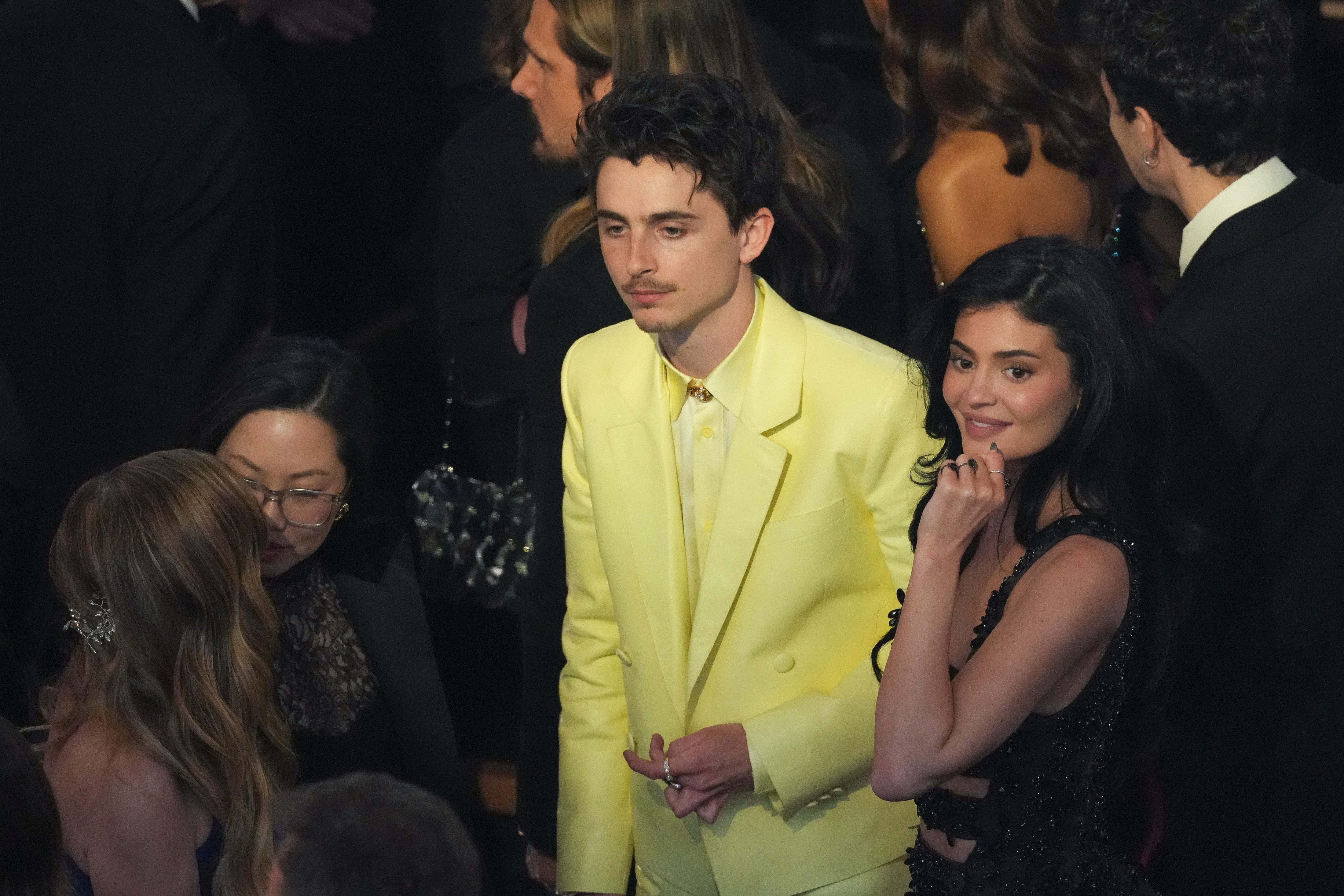 Timothée Chalamet and Kylie Jenner at the 2025 Oscars.