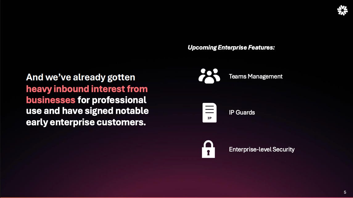 Upcoming enterprise features