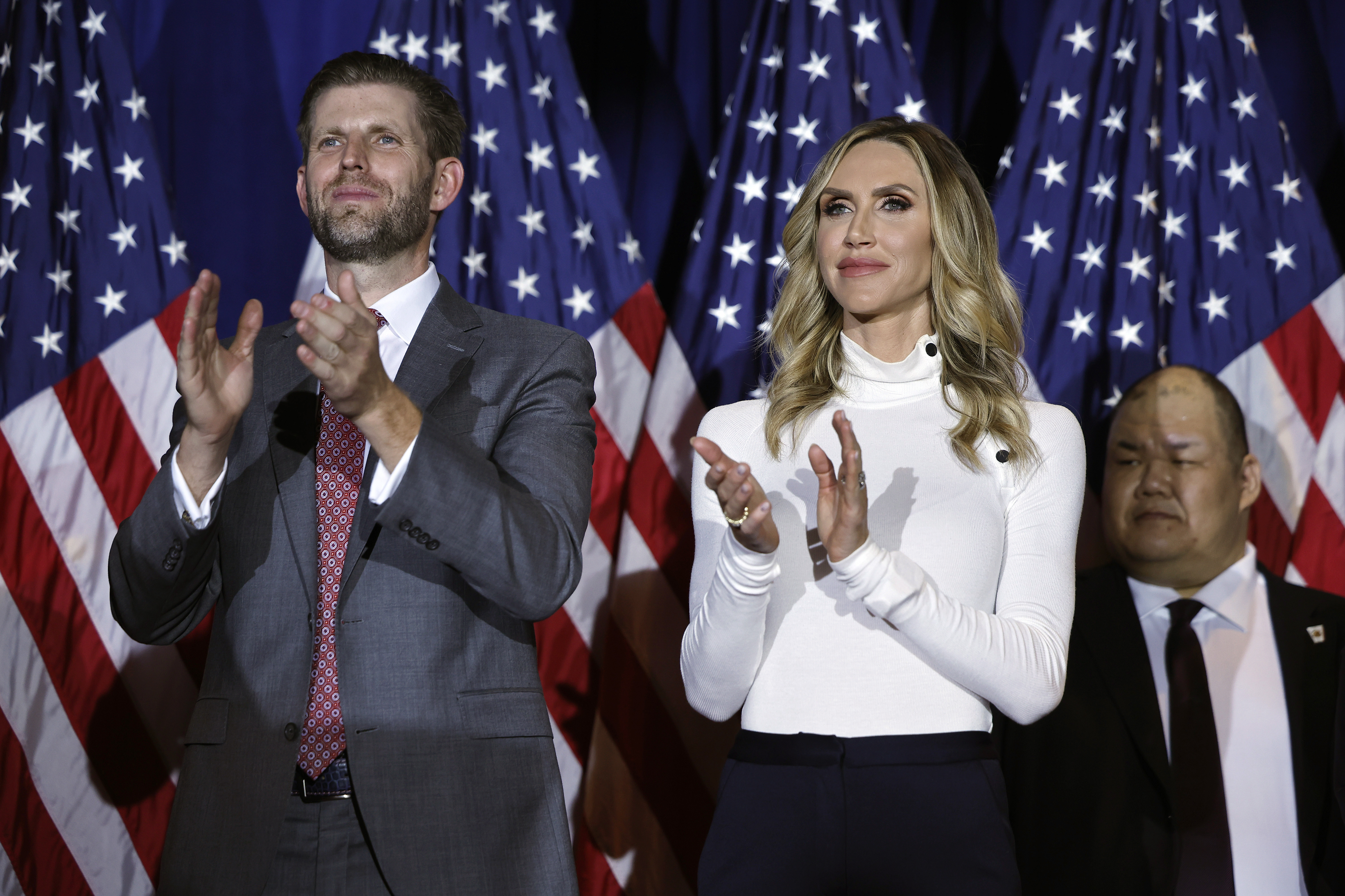 Eric Trump and Lara Trump.