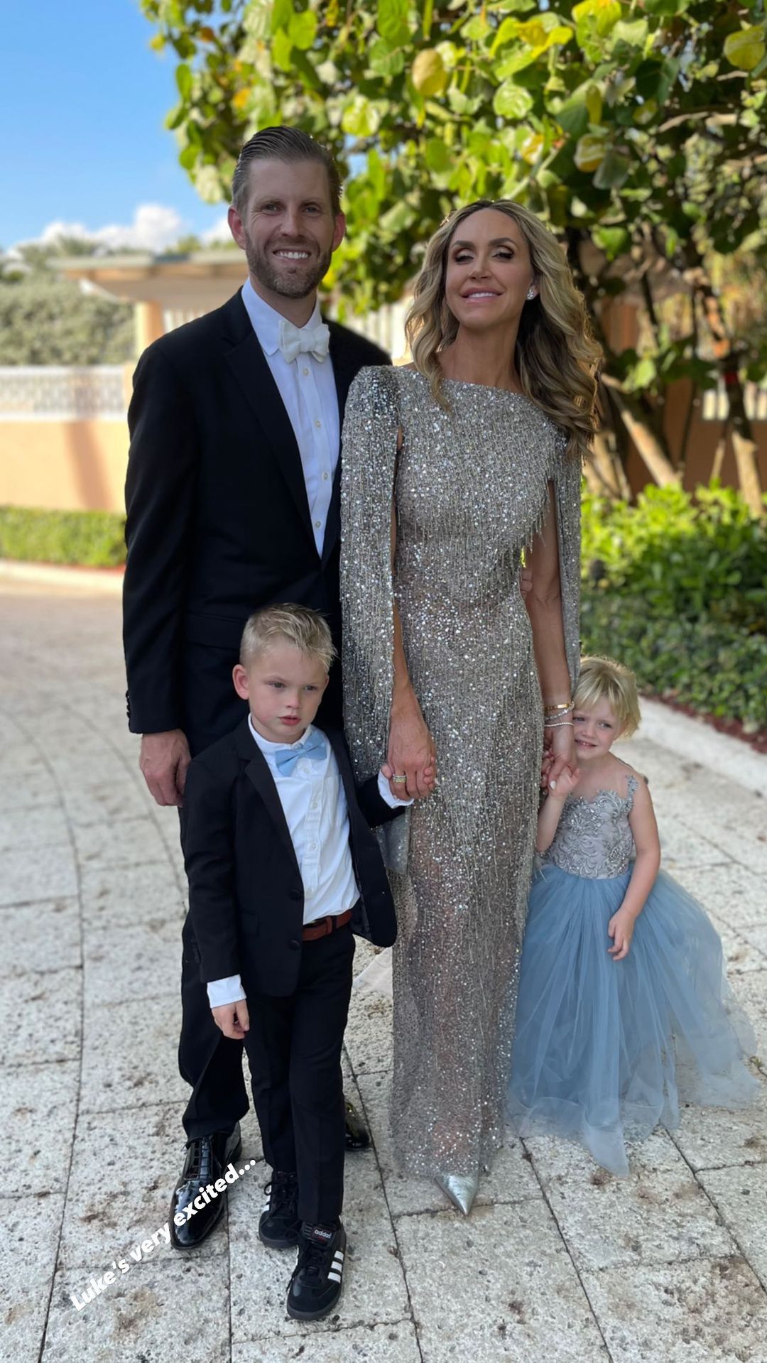 Eric Trump and Lara Trump with their kids.