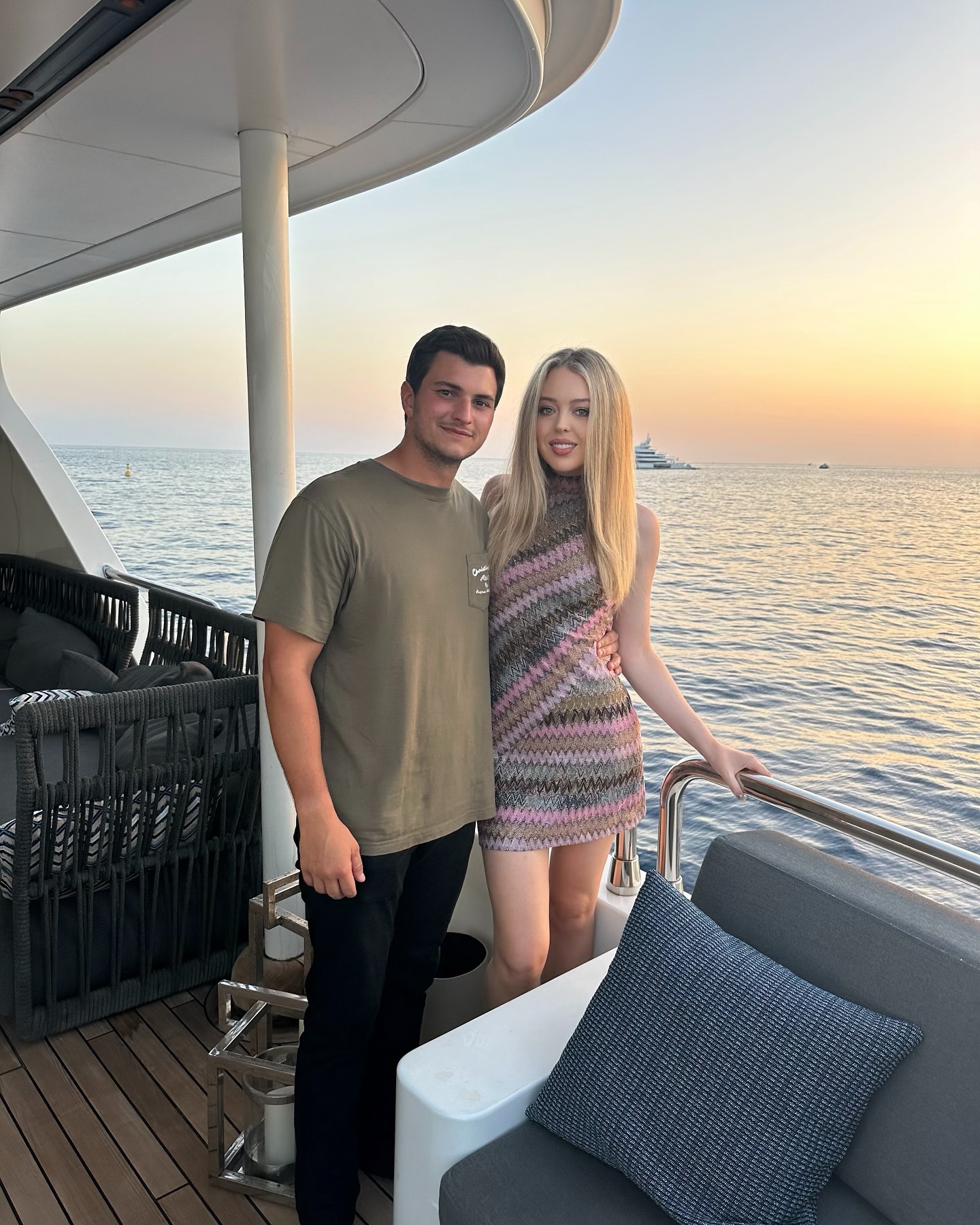 Michael Boulos and Tiffany Trump.