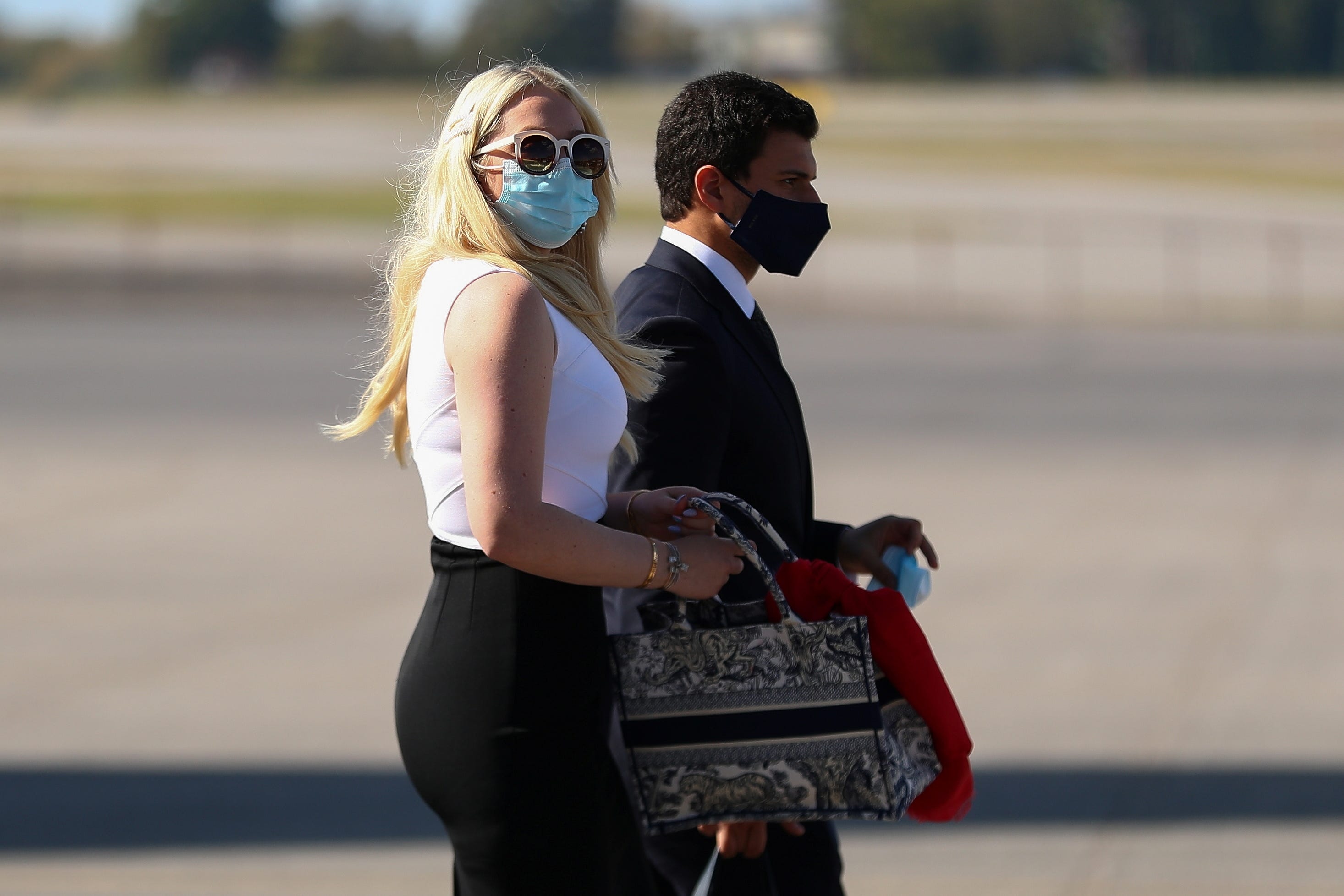 Tiffany Trump and Michael Boulos arrive in Nashville in October 2020