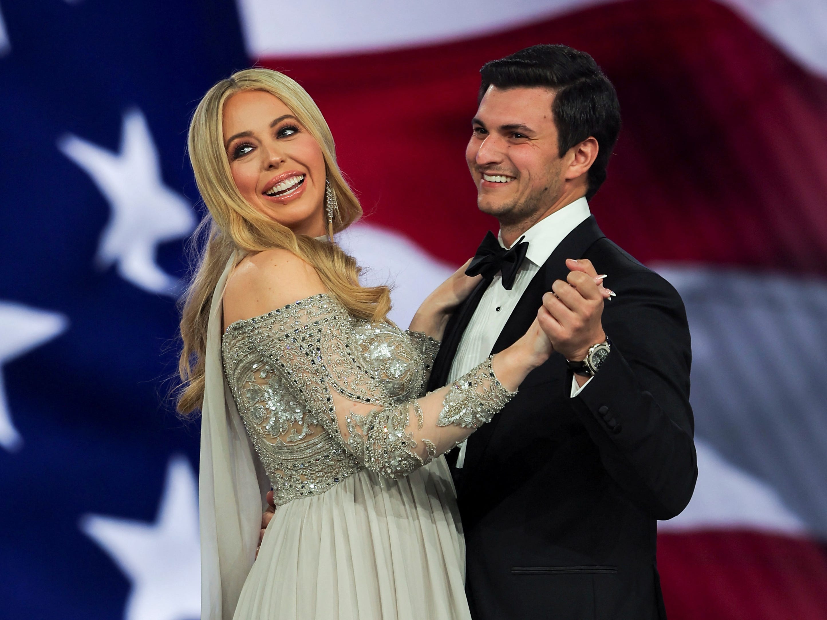 Tiffany Trump and Michael Boulos danced at the Liberty Ball on Inauguration Day.