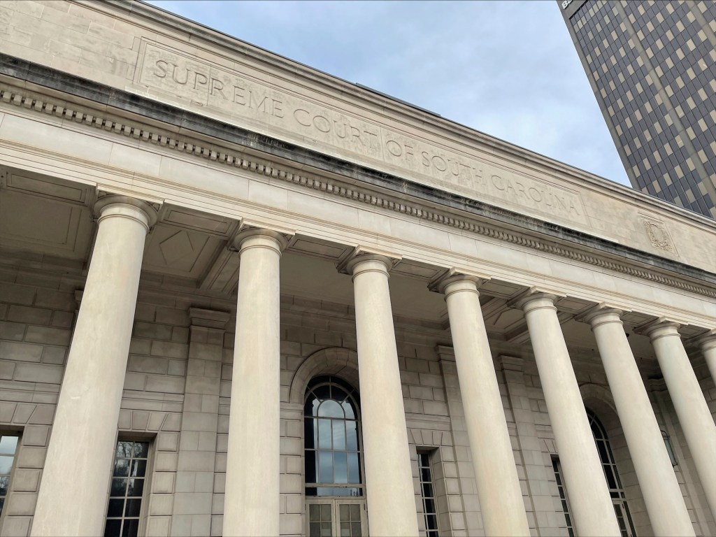 The exterior of the South Carolina Supreme Court building in Columbia, S.C. is shown, Jan. 18, 2023.