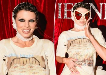 Julia Fox makes a scene in bloody period panties — and not much else