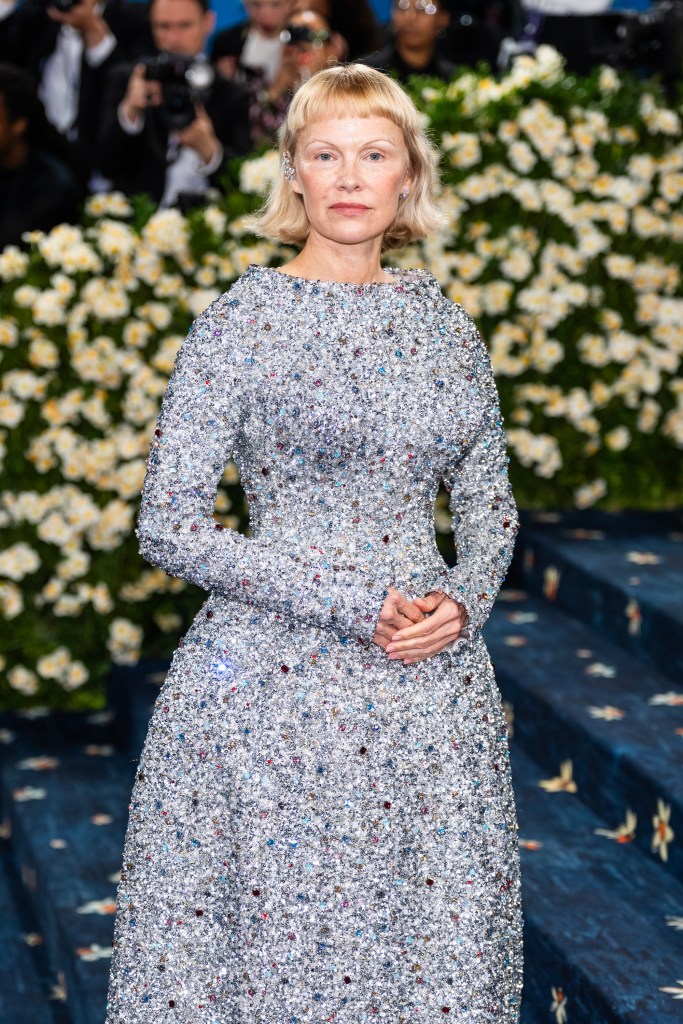 Pamela Anderson at the 2025 Met Gala May 5. 