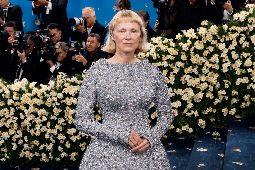 Pamela Anderson at the 2025 Met Gala May 5. 