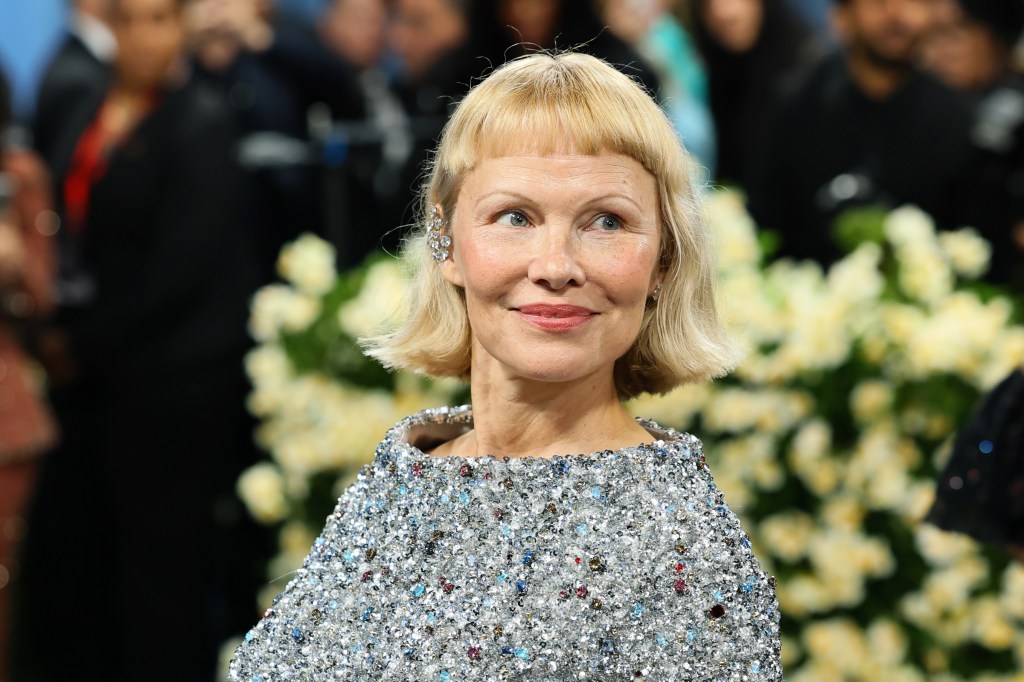Pamela Anderson at the 2025 Met Gala May 5. 