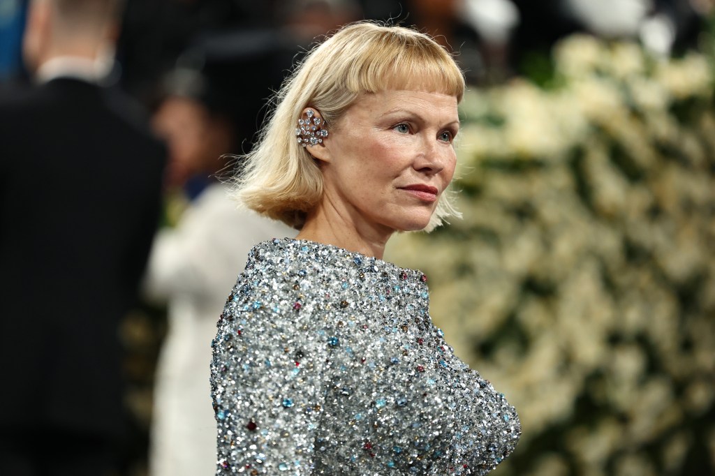 Pamela Anderson at the 2025 Met Gala May 5. 