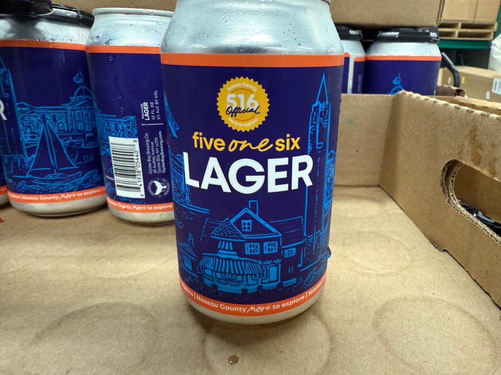 A 516 Lager from Oyster Bay Brewery.