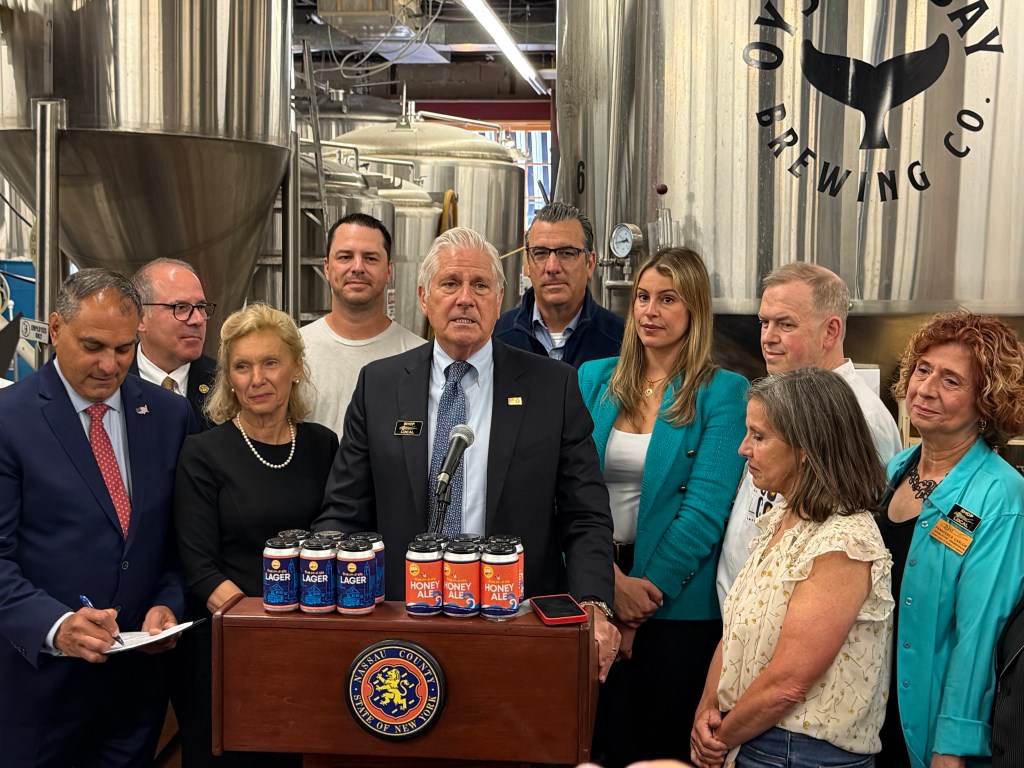 Nassau County Executive Bruce Blakeman announcing the first 