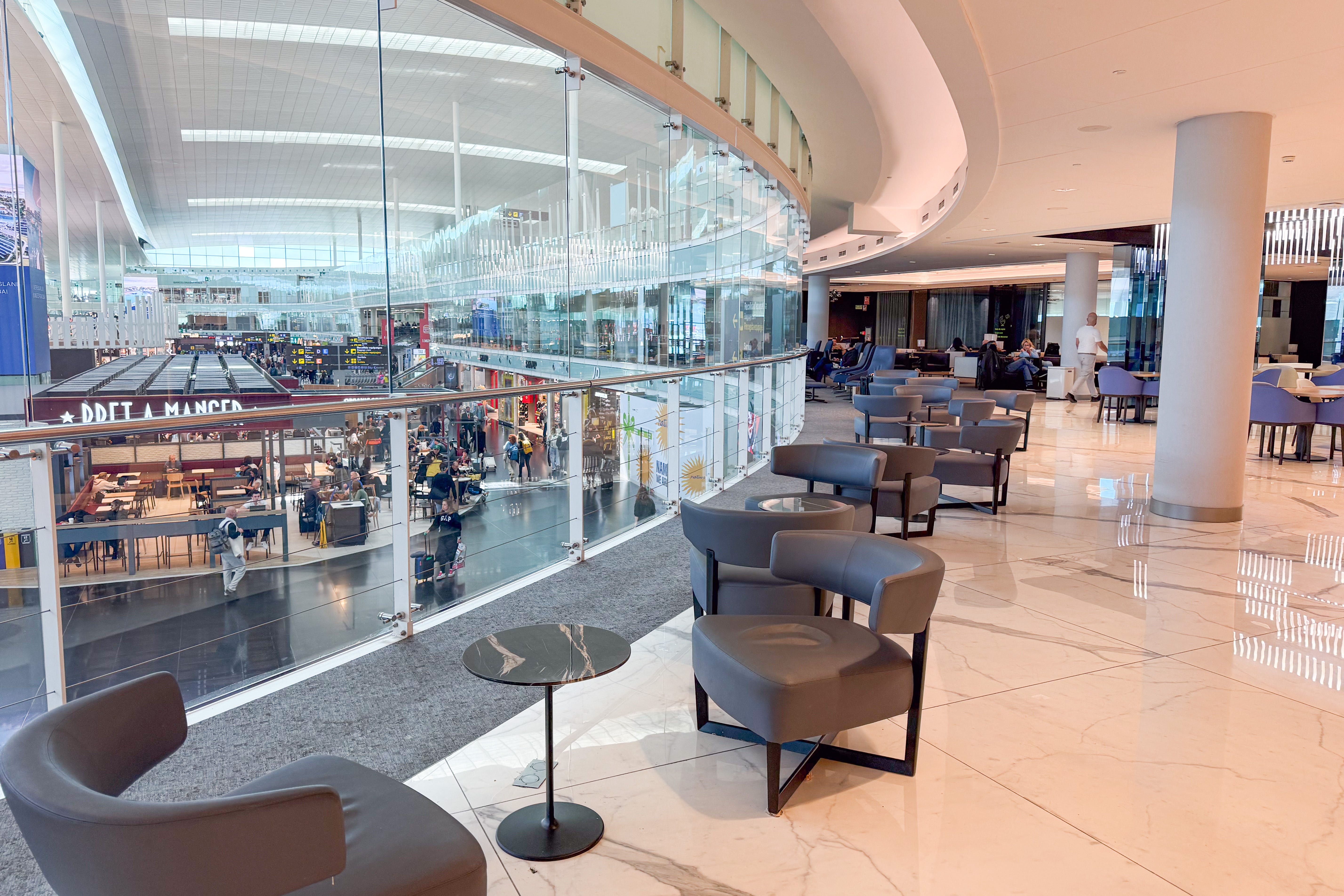 Airport lounge in barcelona