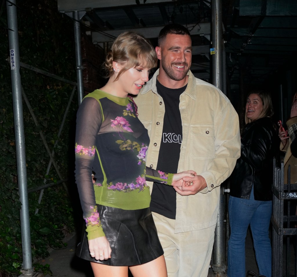 Taylor Swift and Travis Kelce in 2023. 