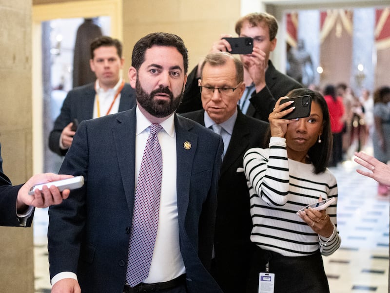 Republican Rep. Mike Lawler, spotted outside House Speaker Mike Johnson's office on May 14, was one of the GOP members pushing for changes to the reconciliation package. The New York lawmaker said it does not go far enough to increase the SALT cap.