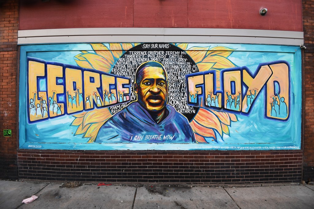 Scene at George Floyd Square in Minneapolis, MN, five years after the death of George Floyd, photo by Matthew McDermott