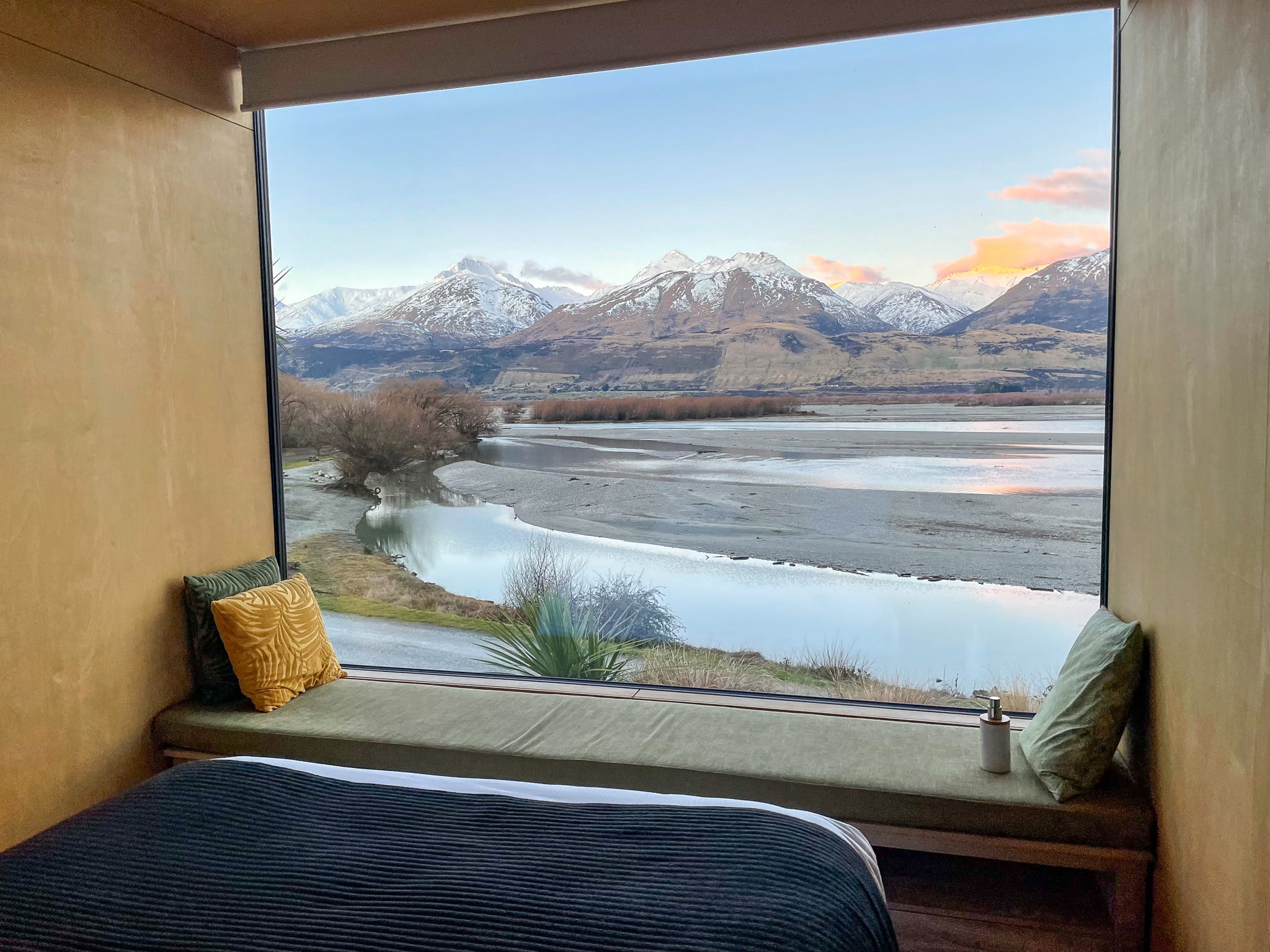 The view from the tiny house.