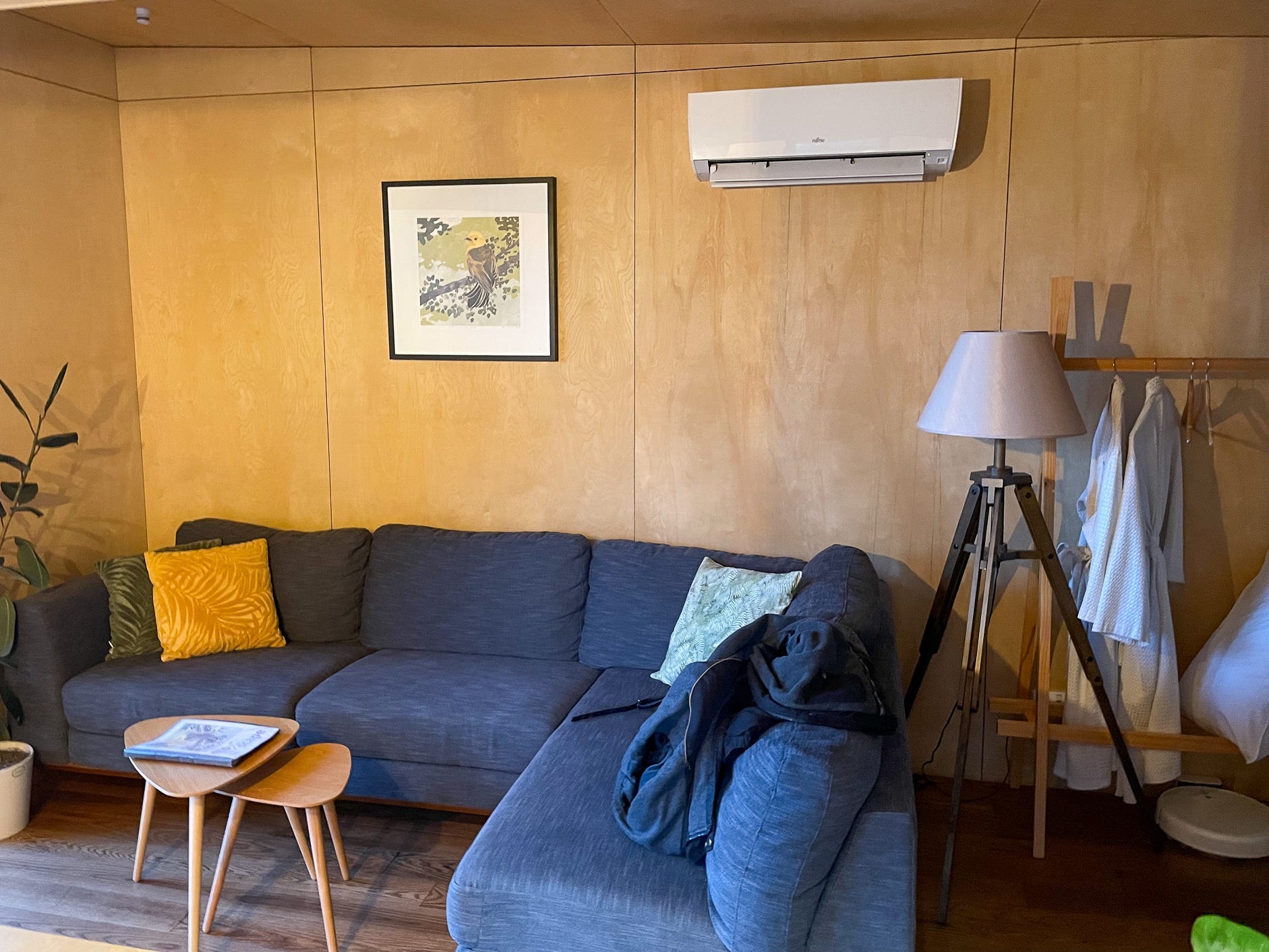 The interior of the tiny house.