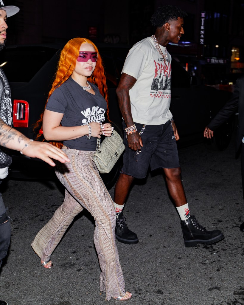 Ice Spice and Sauce Gardner are seen at Madison Square Garden 