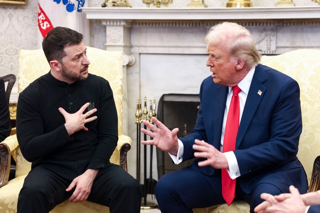 Volodymyr Zelensky and Donald Trump