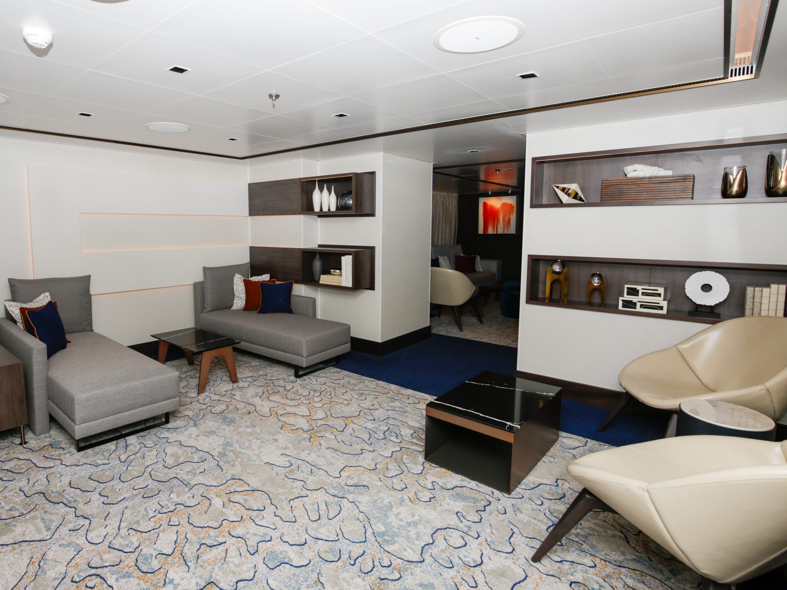 empty Studio Lounge on Norwegian Aqua