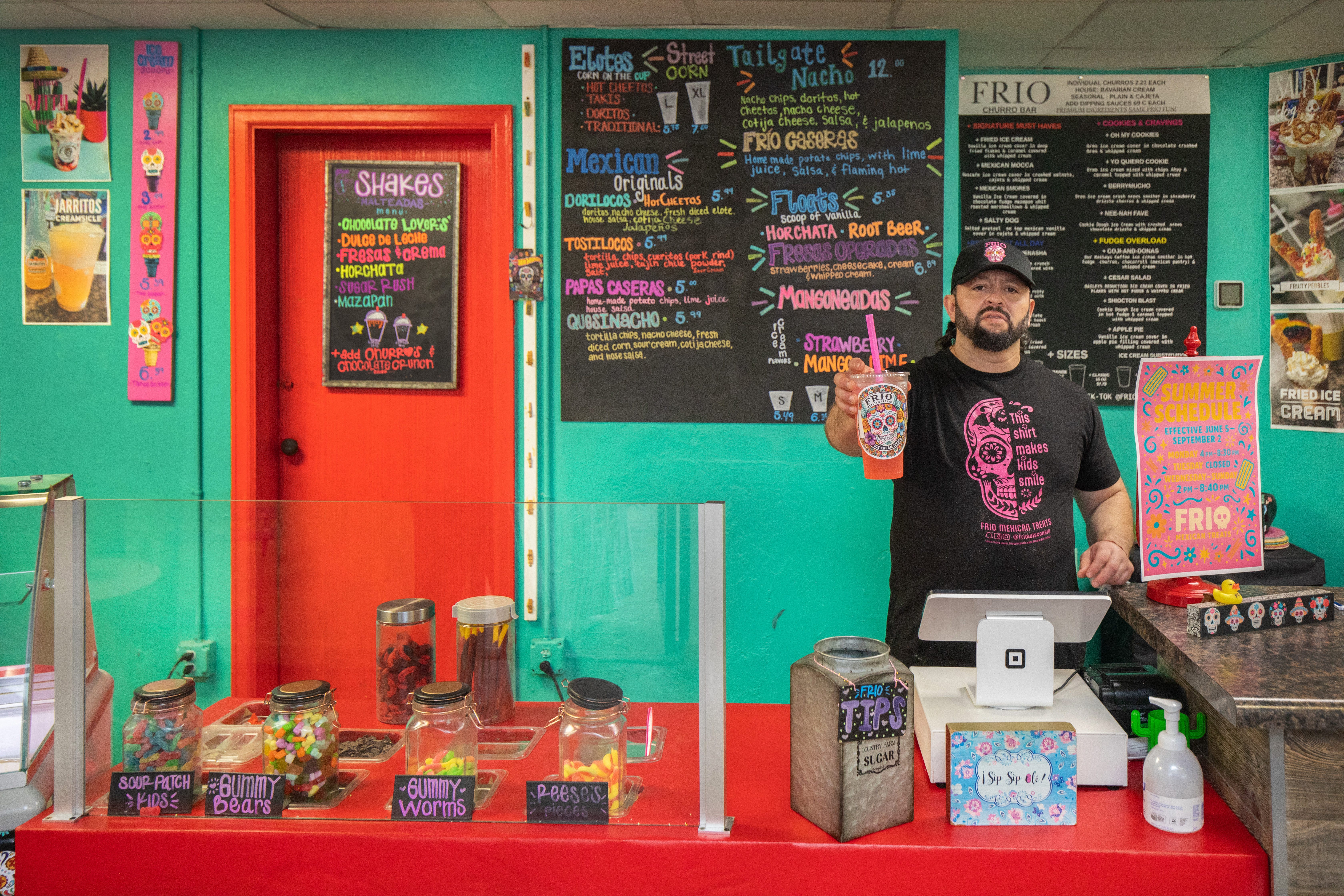 Hugo Ramirez in his shop.