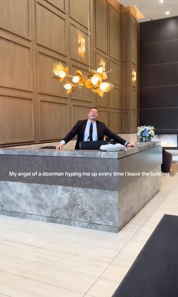 Wilby Martinez seen in TikTok screenshot greeting resident.