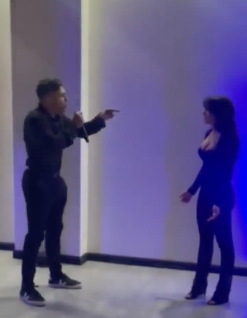 Another screengrab from the now infamous video.