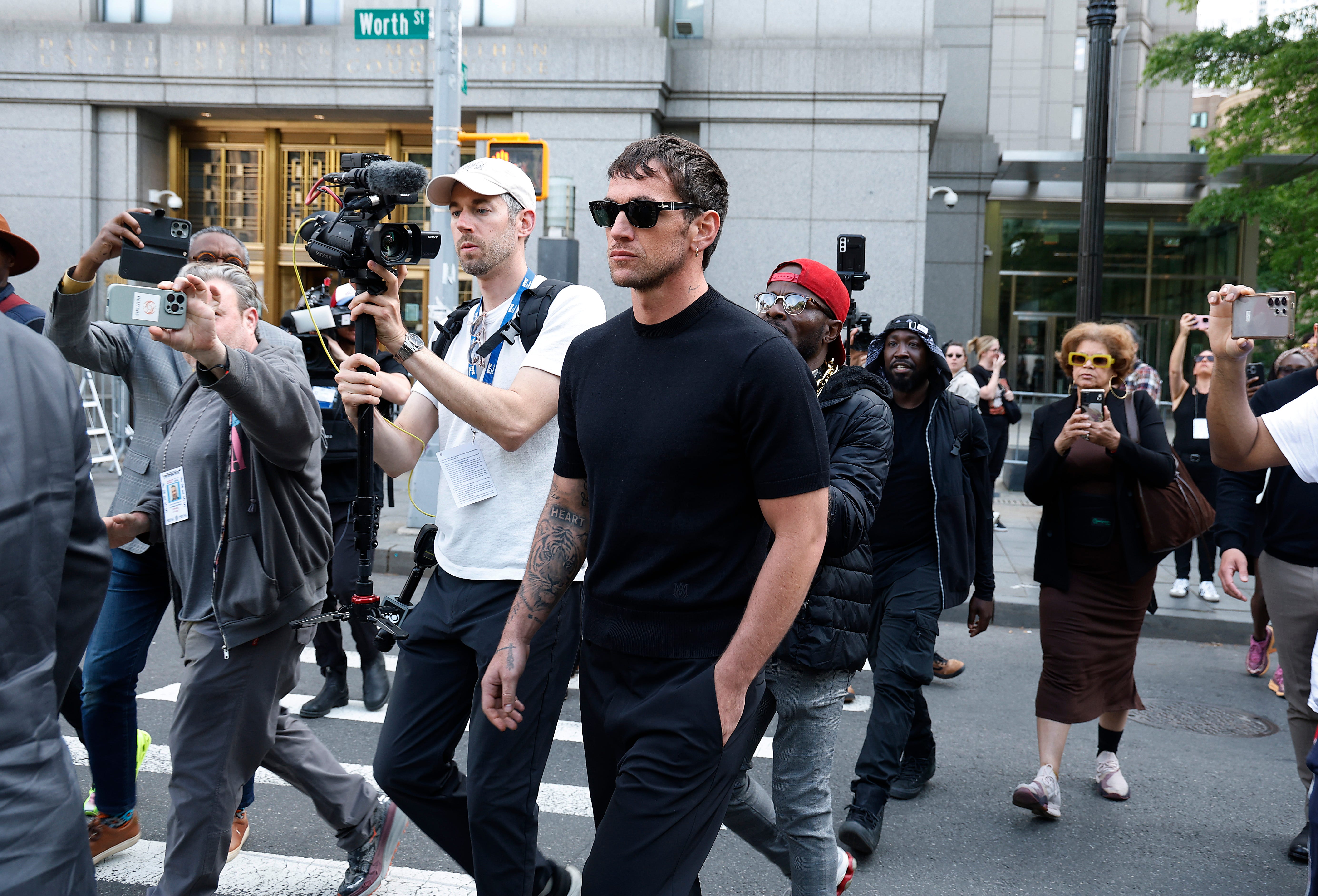 Alex Fine outside of Manhattan federal court.