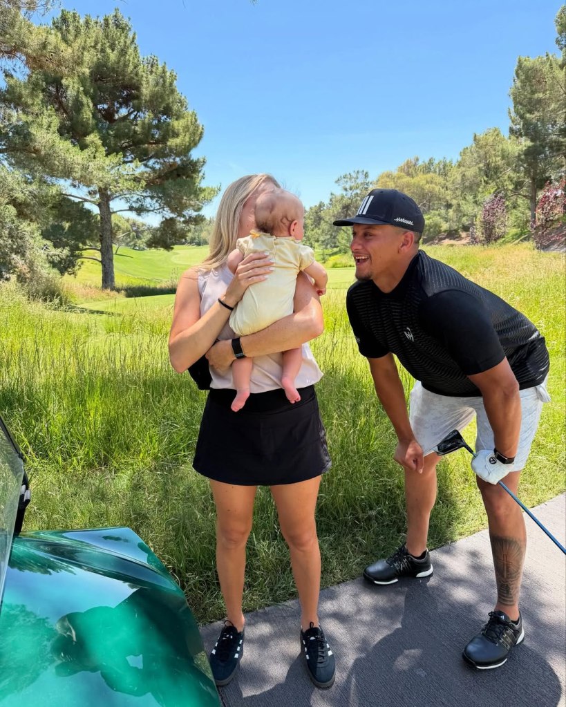 Patrick and Brittany Mahomes and daughter Golden